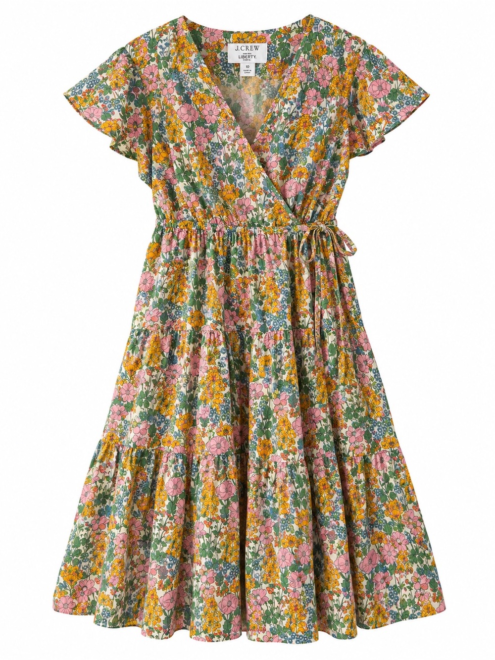 J. Crew x Liberty London Floral Wrap Midi Dress